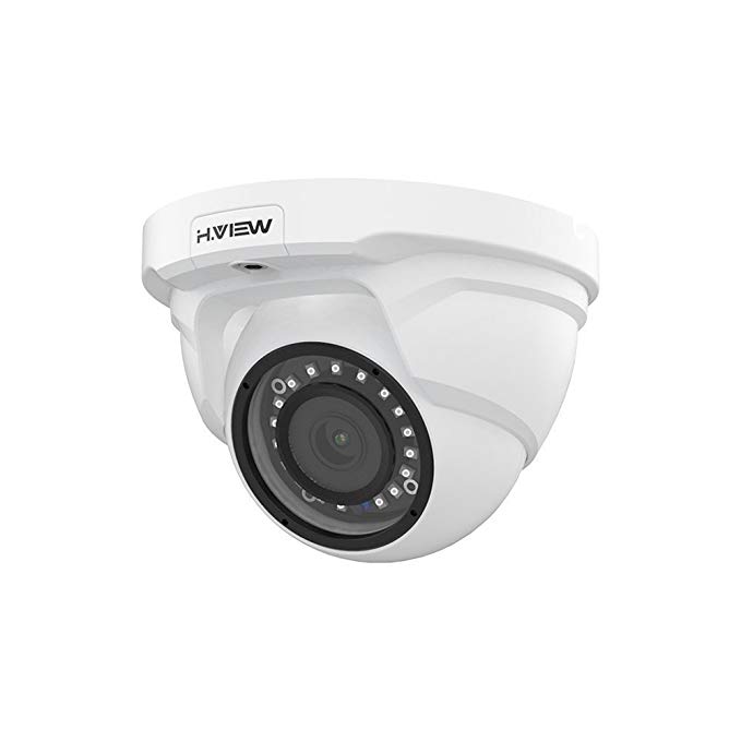 H.VIEW 4.0mp IP Camera,POE Camera with Fixed 2.8mm Lens,4.0 Megapixel Super HD Infrared Dome POE Security Camera,Audio, H.265+, Motion Detection, IP 66 weatherproof ,Support Onvif