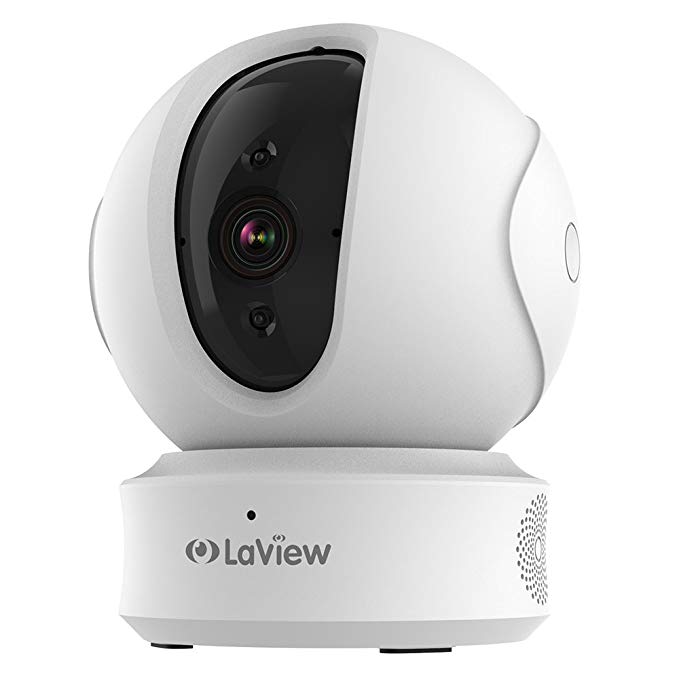 Security IP Camera, LaView ONE PT 1080P HD Indoor WiFi Wireless Home Camera, Supports Alexa & IFTTT, Pan/Tilt Baby Monitor, Motion Auto-Tracking with Night Vision, Cloud Service Available (White)