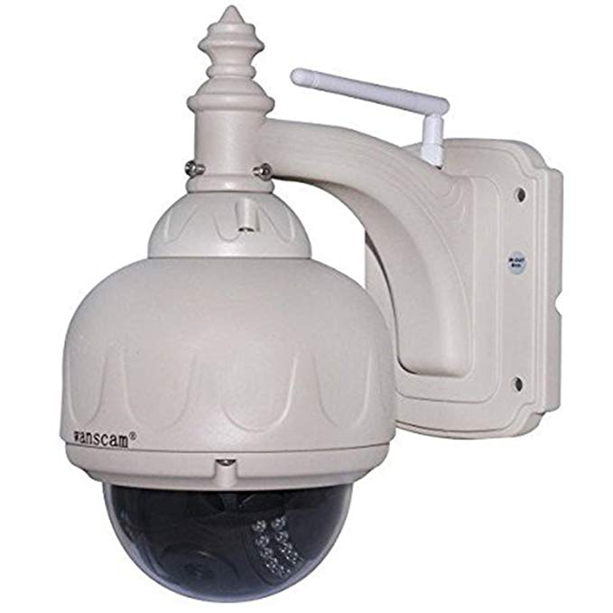 Wanscam HW0038 720P HD P2P Pan/Tilt Onvif Wireless Outdoor Security Network Dome IP Camera with 4mm lens, Night Vision 15m, IP66 Waterproof, Motion Detection