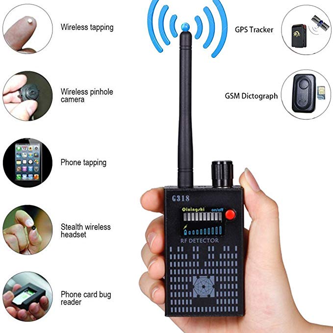 Anti-Spy Signal Detector GPS Signal Detector Spy Bug Camera Wireless Detector Spy Detector Device GPS RF Scanner Finder GSM Device Finder