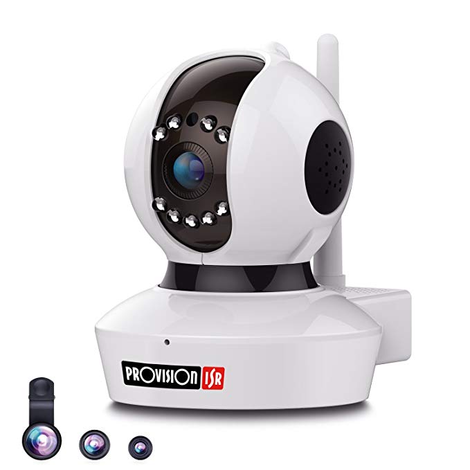 Provision-ISR 1080p HD WIFI Camera (2.0 Megapixel), Pan/Tilt IP Security Surveillance System, Baby Monitor, Nanny Cam, 2 Way Talkback, White