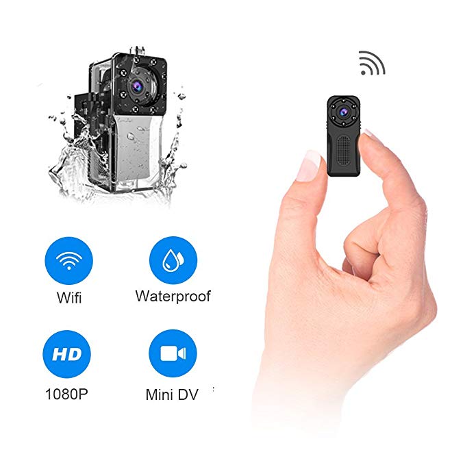 Wifi Waterproof Mini Hidden Spy Camera, NIYPS HD 1080P Underwater Security Video Camera, Covert Nanny Cam with Night Vision and Motion Detection, Portable Small Surveillance Camera for Indoor/Outdoor