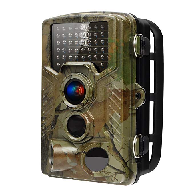 RAINBOWDAY Deer Camera Trail Camera 16MP 1080P HD IR Night Vision Wildlife Motion Activated Camera with IP56 Waterproof 0.2s Trigger Time and 2.4 inch LCD Screen Game Camera