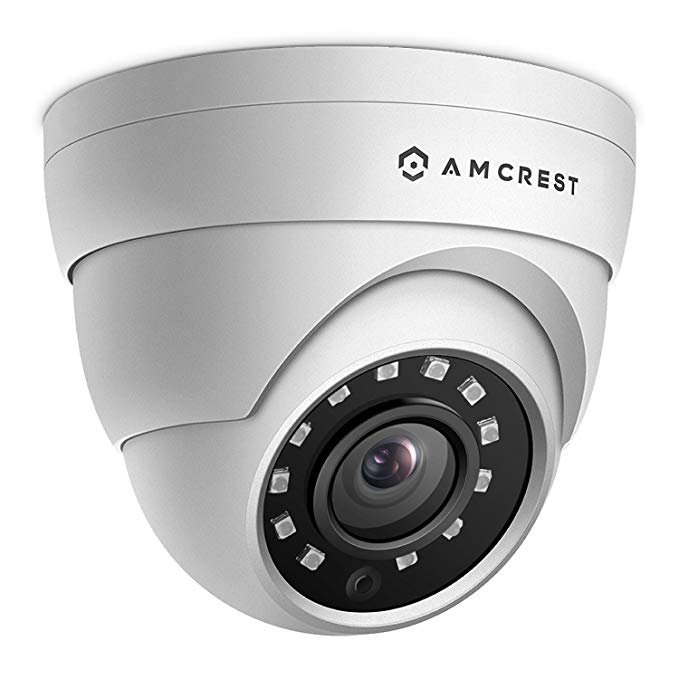 Amcrest 4MP IP Camera POE Security UltraHD Outdoor IP Cam Dome - IP67 Weatherproof, 98ft Night Vision, 4-Megapixel (2688 TVL), IP4M-1055E (White)