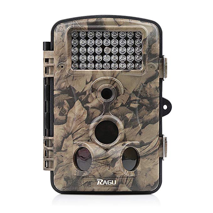 RAGU Trail Camera 12MP 1080P HD Infrared Night Vision, Game Camera with Time Lapse/ 65ft 120/ 42pcs IR LED/ 2.4