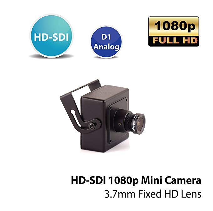 SDI CAMERA, HD-SDI 2.1MP 1080P CCTV Security Mini Camera, Fixed Focus 3.7mm HD Lens, HD-SDI & Analog Dual Video Out, True DAY/NIGHT (ICR Filter), D-WDR, OSD Control