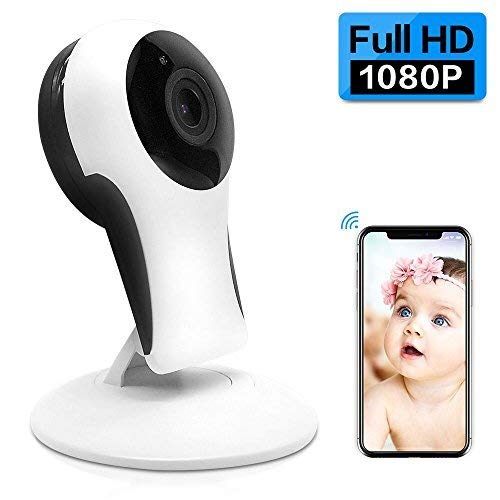 1080P Security Camera,ANBAHOME WiFi Camera Wireless IP Cam for Home Surveillance Pet and Baby Monitor with Night Vision Two Way Audio Support 128G SD Card