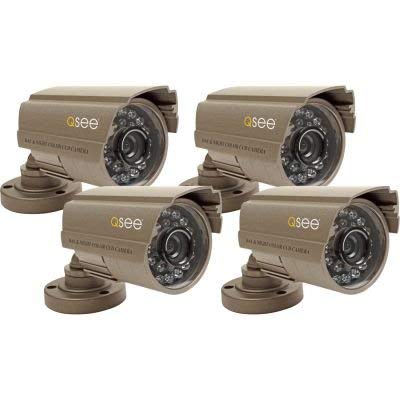 Q-See QSDS14273X4 4 Pack of Premium CCD Color Surveillance Camera with 420 TV Lines of Resolution