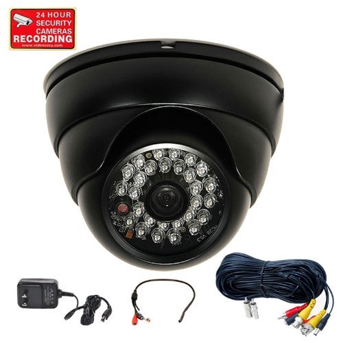 VideoSecu Day Night Vision Outdoor IR Dome Surveillance Security Camera Built-in 1/3