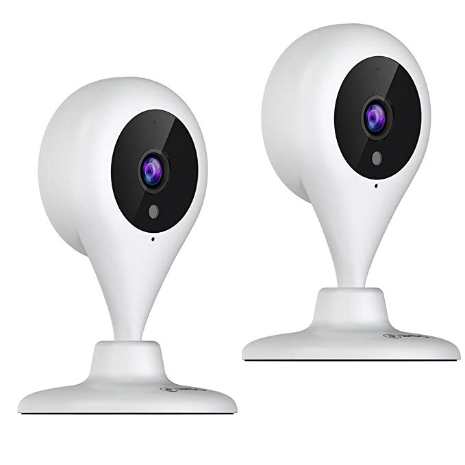 360 Wireless Security Camera 1080p. Ideal Home Surveillance IP System with Night Vision And Motion Detection For Monitoring Baby and Pet, 360 App For iOS and Android.（2pack）