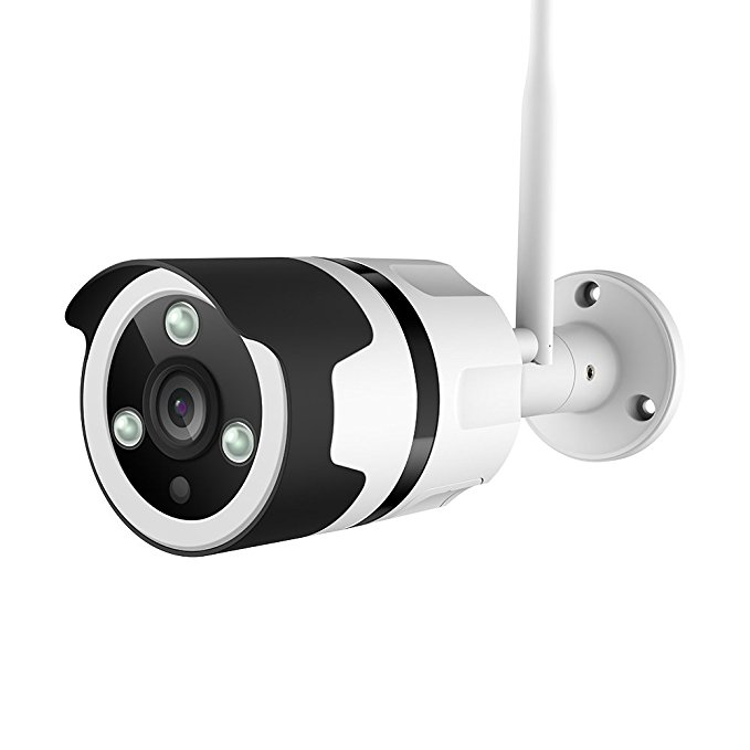 Netvue Vigil 1080p Bullet Camera, Compatible with Alexa Weatherproof Outdoor Home Security Wi-Fi Enabled Camera, White