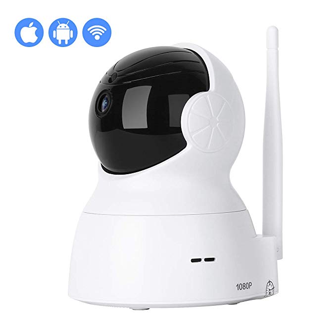 INKERSCOOP 1080P Wireless IP Camera HD New Mega Pixels Cloud Dome Camera 2MP H.264 ONVIF Home Security Camera for Baby/PET/Nanny Monitor IR-Cut Night Vision Motion Detection Alert Pan/Tilt/Zoom