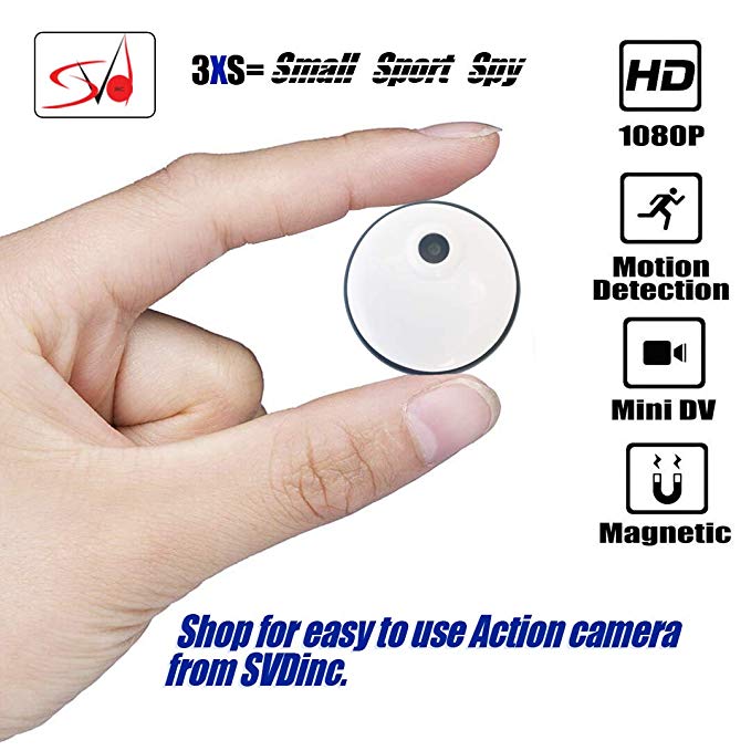 SVD Inc. Mini Spy, Action Sport Camera Recorder, 1080P HD, 8 GB Memory, Loop Recording with Motion Detector. with Free Bicycle/Bike Mount. for Home, Sports, Car, Office etc.