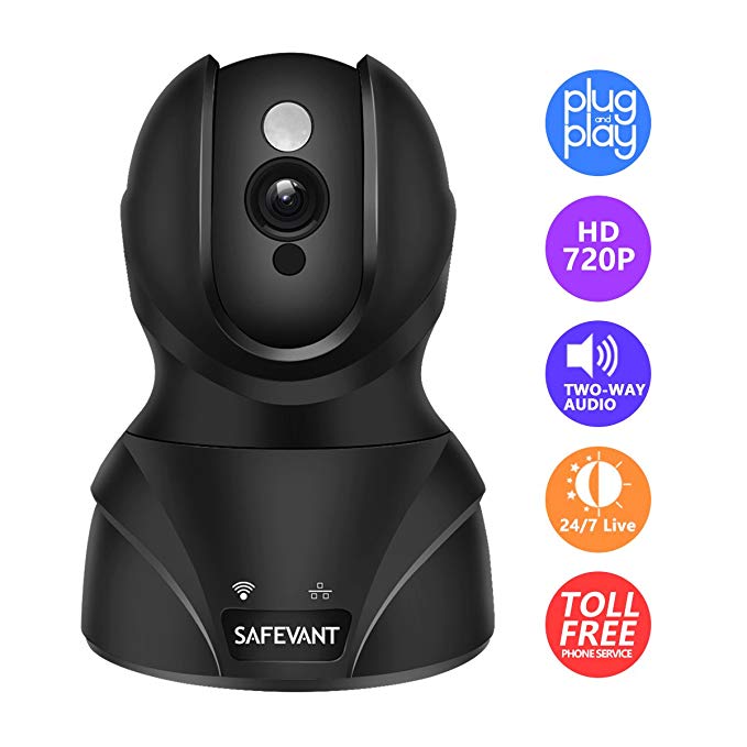 Wireless Security Camera, SAFEVANT HD Wifi IP Camera Surveillance Camera With Two Way Audio Night Vision For Pet Monitor, Nanny Camera, Baby Monitor and Puppy Cam