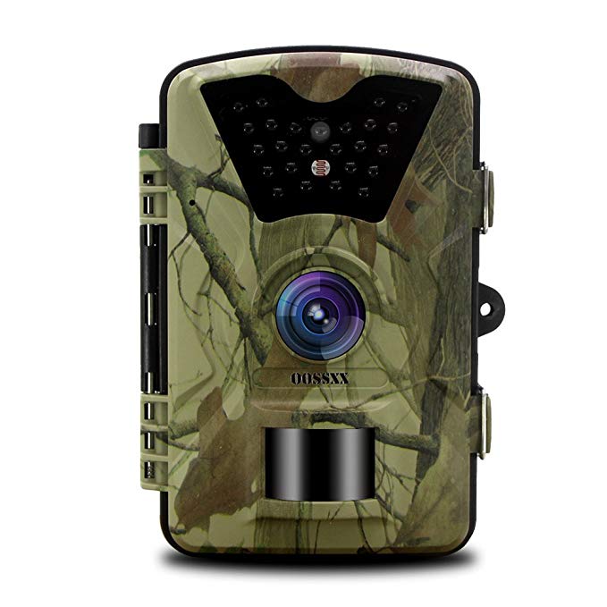 OOSSXX Day/Night Trail Camera, 12MP Full HD 1080P 90° PIR Sensor Wildlife Hunting & Game Camera,940nm Upgrading Invisible Infrared LED Night Vision up to 65ft.2.4 inch LCD Screen, Password Protected