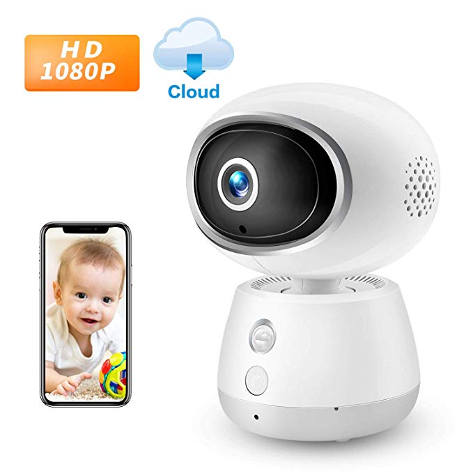 Tianbudz WIFI IP Wireless Camera Surveillance PIR motion detection alarm 1080P Camera, Home Indoor Baby/Pet Monitor Security Camera with 2 Way Audio, Night Vision ,Pan/Tilt/Zoom