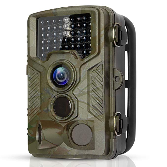 BYbrutek Trail Camera, 16MP 1080P Full HD Deer Hunting Game Camera, 0.2S Motion Activated Wildlife Camera with 46 PCS 850nm IR LEDs Night Vision up to 65ft, 2.4