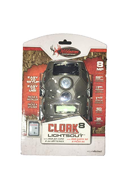 Wildgame Innovations Cloak 8 Lightsout 8MP Game Trail Camera - k8b2de2