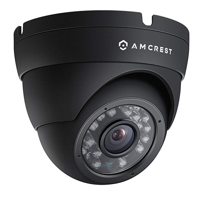 Amcrest AMC960HDC36-B 800+ TVL Dome Weatherproof IP66 Camera with 65' IR LED Night Vision (Black),Power supply and coaxial video cable are not included