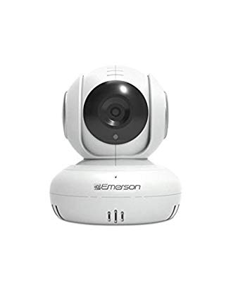 Emerson WiFi Baby Monitor/Pet Nanny Camera, Two Way Audio, Night Vision, Temperature Monitor, Pan/Tilt, Motion Detection, HD, 1080P, White (ER108002)