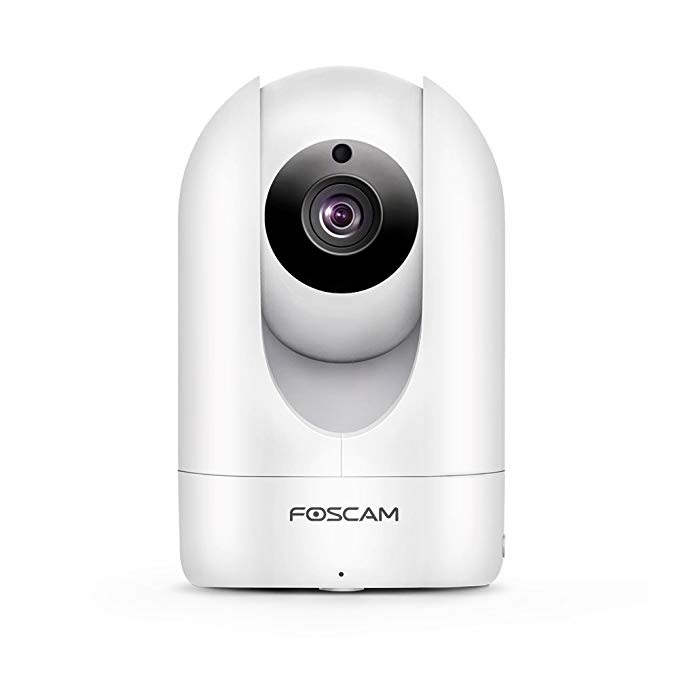 Foscam Certified Refurbished R2 1080P WiFi Security IP Camera, 1080P @ 25fps, Pan Tilt 8X Digital Zoom, Night Vision, Motion Detection & Alert, Cloud Storage Service, White