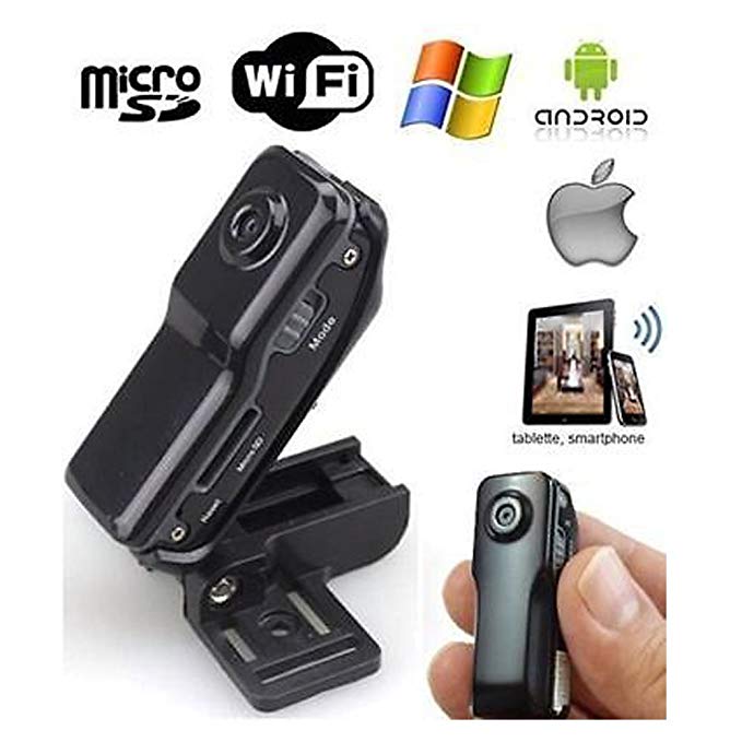 MD99S Professional High Definition Wireless P2P Pocket-size Mini IP DV / WiFi Spy Camera / Camcorder for iPhone / Android(Black)