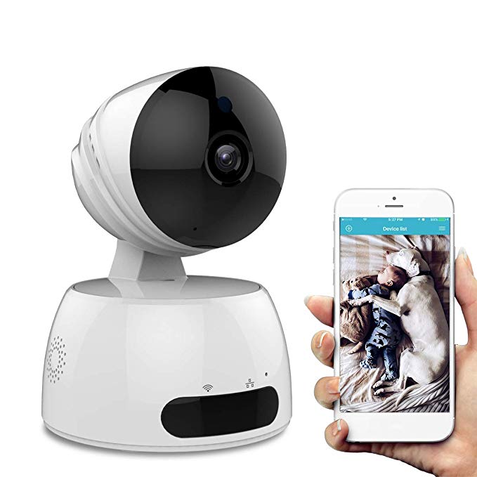 Security Camera, Wireless Home Camera Two-Way Audio, Pan/Tilt/Zoom, Night Vision HD IP Camera Baby Pet Monitor, 2.4G WiFi & 1080P, Dome Surveillance Camera Motion Detection Indoor Camera