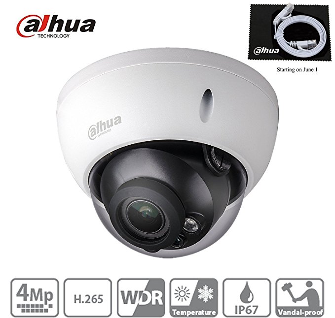 For Dahua IPC-HDBW4431R-AS 4MP Dome Network IP Camera H.265 PoE IP67 ONVIF Night Vision Support Audio & Alarm 2.8mm Lens International Version